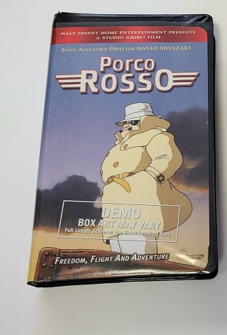 Porco Rosso Demo Vhs Hayao Miyazaki Disney Movie Promo Rare Screener
