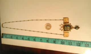 Egyptian revival winged scarab necklace,  with ultra rare scarab 2