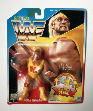 Wwf Hasbro Moc Hulk Hogan Series 1 Blue Card Gorilla Press Slam