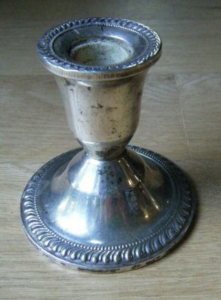 Vintage Duchin Creation Sterling Silver Weighted 3” Candle Holder