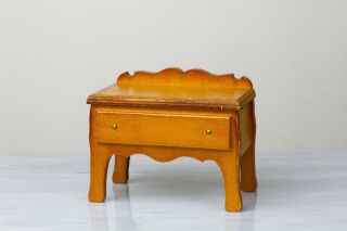 Vintage Antique Dollhouse Furniture Wanner Grand Rapids Wooden Desk / Side Table