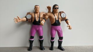 Wwf Ljn The Hart Foundation With Belts - Bret And Jim - Near