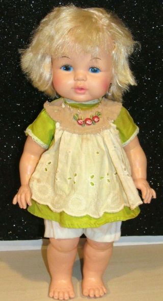 Vintage Dublon Eegee Co.  Doll 13 Inch Blonde Lovely Doll W/painted Eyes 1960s