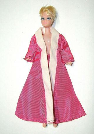 Vintage Dawn Clone Doll W/ Pink Petite Robe 6 " Fashion
