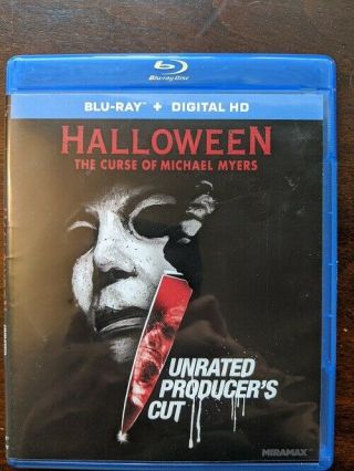 Halloween 6 Curse Of Michael Myers Blu - Ray Out Of Print Rare Miramax Horror Oop