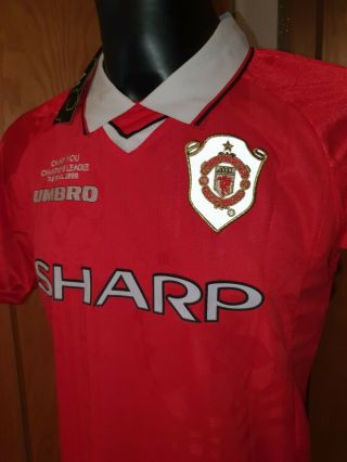 Rare Manchester United 20 Solskjaer Shirt Maglia Umbro Home 1999 Jersey