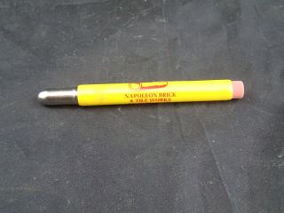 Vintage Antique Advertising Bullet Pencil - Napoleon Brick & Tile Ohio
