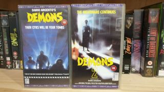Demons 1 & 2 Vhs Pal Dario Argento 1993 Caleco Releases Very Rare