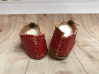 Vintage Doll Shoes 2.  25” Red Snap Closure 2