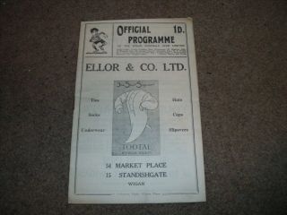 Rare Vintage Pre War Rugby League Programme Wigan V York 7th April 1937