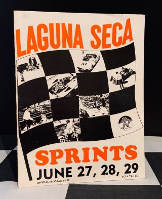 1975 Monterey Laguna Seca June Sprints Scca Event Race Programme Rare