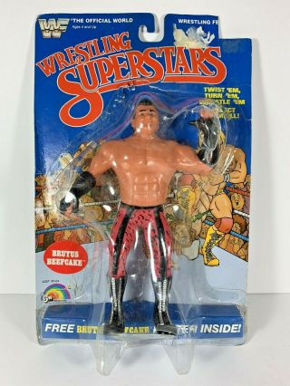 1985 Wrestling Superstars Action Figure Brutus Beefcake Wwf Ljn In Package