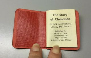 Vintage Dollhouse Miniature Book The Story Of Christmas David Cook