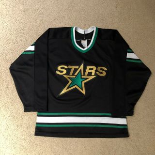 Vintage Dallas Stars Ccm Hockey Jersey Nhl 93 - 94 Black Small Rare Inaugural