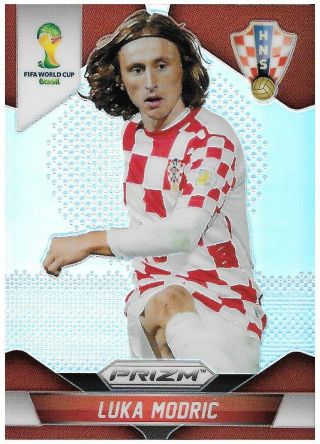 2014 Panini Prizm World Cup Luka Modric Croatia Silver Refractor Base Card 118
