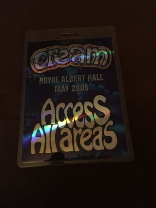 Cream - Royal Albert Hall Access All Areas Laminated Pass 2005 Clapton Very Rare
