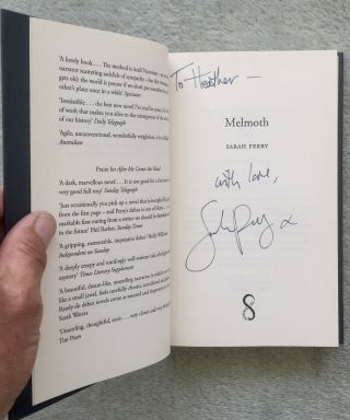 Sarah Perry Ultra Rare Inscribed & Signed 100 Limited Edition Proof Hb Melmoth