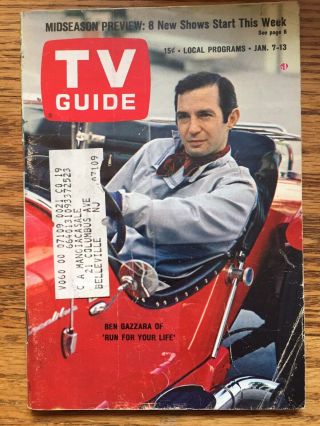 January 7 1967 Tv Guide Run For Your Life Ben Gazzara - Ny Metro