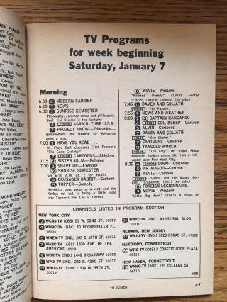 January 7 1967 TV Guide RUN FOR YOUR LIFE Ben Gazzara - NY METRO 2