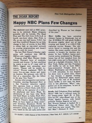 January 7 1967 TV Guide RUN FOR YOUR LIFE Ben Gazzara - NY METRO 3