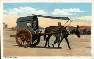 China A Peking Cart Camera Craft Co.  Antique Postcard Vintage Post Card