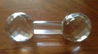 Antique Cut Crystal Glass 6 " Spoon Rest