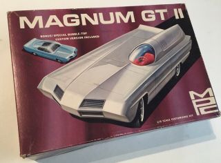 Rare Mpc Magnum Gt Ii Concept Car Model Kit - Box,  Instructions And Some Parts