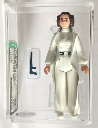 1977 Loose Vintage Star Wars Princess Leia Organa Brown Hair & Belt Afa 85 Hk