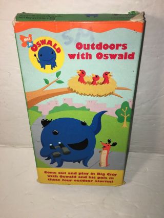 Nick Jr Oswald Outdoors With Oswald Vhs 2003 Rare Kids Nursery