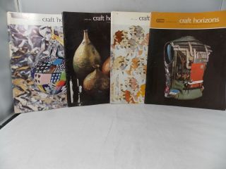 4 Craft Horizons Magazines1977 - 1978 - Publication Of The American Craft Council