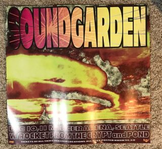 1996 Rare Frank Kozik Signed Concert Poster Soundgarden Seattle Like Pearl Jam