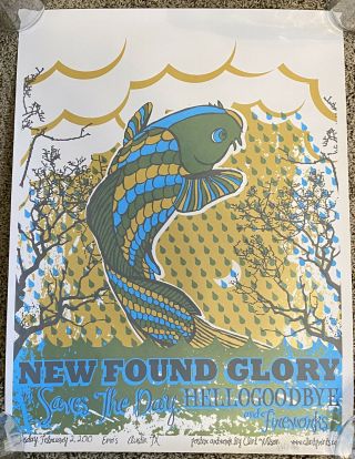 Found Glory Saves The Day Concert Poster Rare Screened Punk Emo Limited