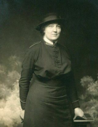 Rppc Lovely Salvation Army Woman In Uniform Antique Real Photo Postcard