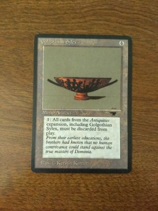 Mtg Golgothian Sylex English - Antiquities Reserved List - Great Looking Card