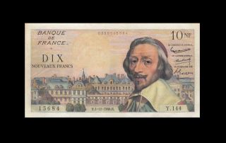 1.  12.  1960 Banque De France 10 Nf Francs Rare ( (aunc))