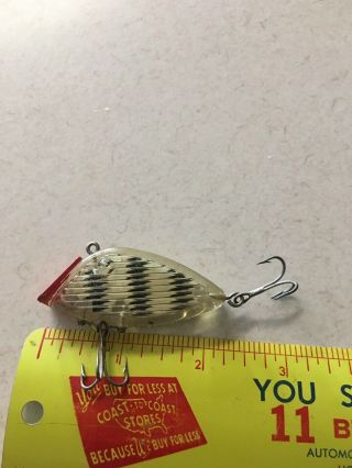 Vtg South Bend Optic Fishing Lure Extra Silver & Black Unusual Graphics 3