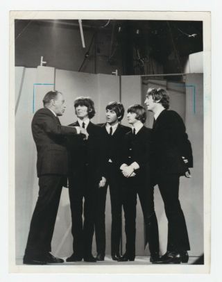 Rare Beatles Press Photograph The Ed Sullivan Show Live Performance 1964