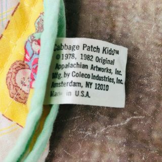 Vintage Cabbage Patch Kids Doll Blanket sleeping bag 1982 Made In USA 3