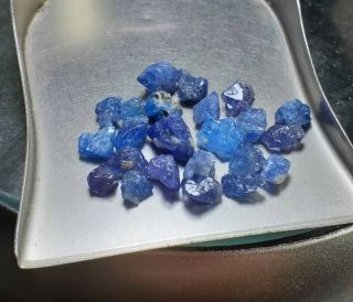 14.  6ct Rare Color Never Seen Before Neon Cobalt Blue Spinel Crystals Specimen