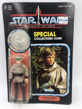 Kenner Star Wars Luke Skywalker Endor Poncho Potf Coin Moc Clear Special Coin