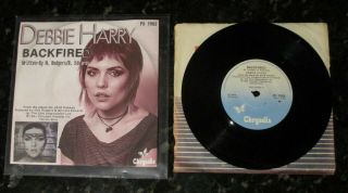 Debbie Harry Rare 1981 South Africa 7 " 45 Backfired Blondie Pd 1983 Ex,
