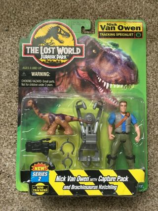 1997 Kenner The Lost World Jurassic Park Nick Van Owen Series 2 Moc Very Rare
