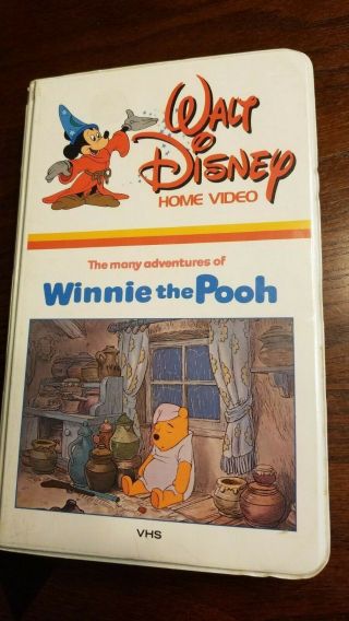 Disney The Many Adventures Of Winnie The Pooh Vhs Rare