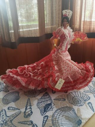 Vintage Marin Chiclana Spanish Flamenco Dancer Doll 7  Espana Spain