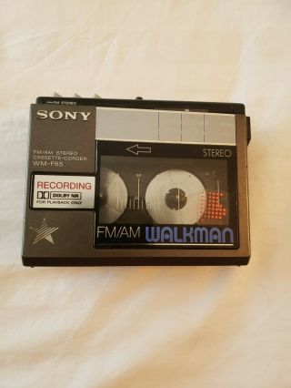 Vintage Sony Walkman Cassette - Corder Portable Radio Wm - F65 Rare Parts Repair