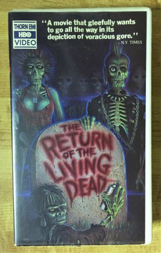 Return Of The Living Dead 1985 Rare Hbo/thorn Emi Vhs Audio