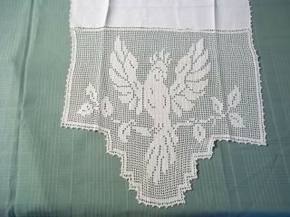 Antique Lace Very Long Table Runner With Bird Ends 73 " X 17 " 351