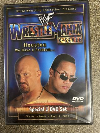 Wwf Wwe Wrestlemania X - Seven X7 17 2001 2 - Disc Dvd Rare Austin Rock