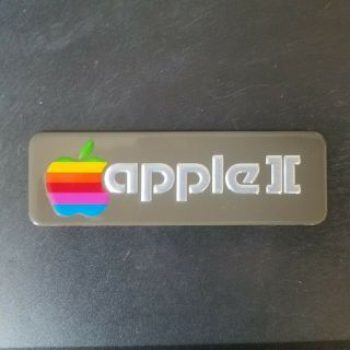 Apple Ii Logo Placard For Apple Ii Computer (rare) Only 2 Left