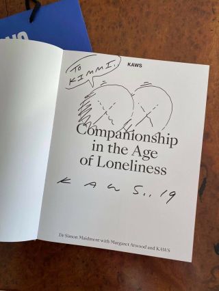 Kaws Signed Drawing “companionship In The Age Of Loneliness” Ngv Book